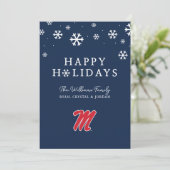 Universität Mississippi | Script M Feiertagskarte (Stehend Vorderseite)