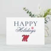 Universität Mississippi | Script M Feiertagskarte (Stehend Vorderseite)
