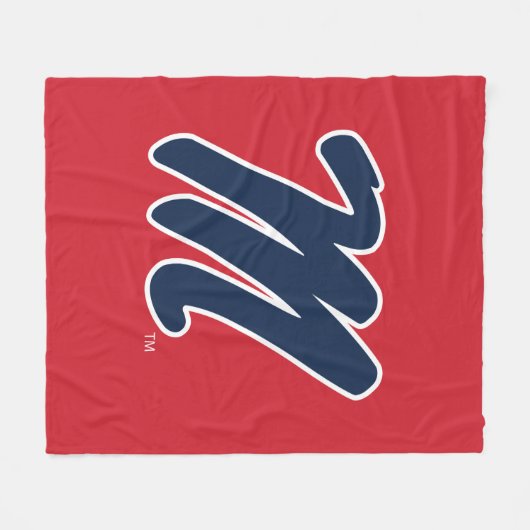 Universität Mississippi | Script M Fleecedecke (Vorderseite (Horizontal))