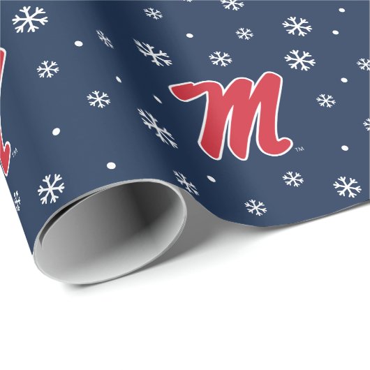 Universität Mississippi | Script M Geschenkpapier (Rolleneckpunkt)