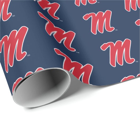 Universität Mississippi | Script M Geschenkpapier (Rolleneckpunkt)