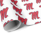 Universität Mississippi | Script M Geschenkpapier (Rolleneckpunkt)