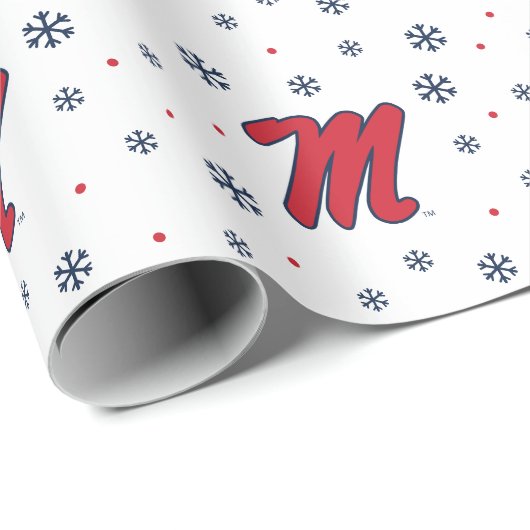 Universität Mississippi | Script M Geschenkpapier (Rolleneckpunkt)