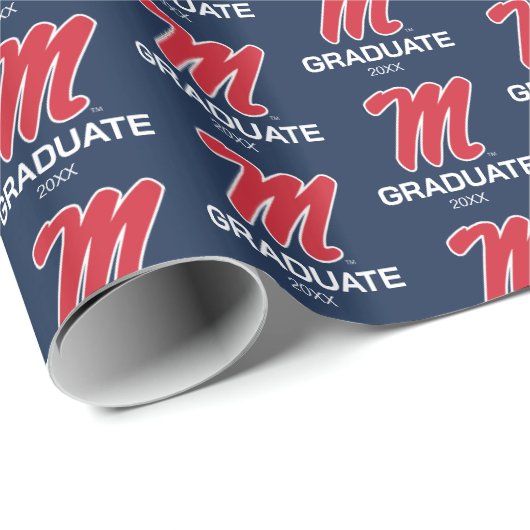 Universität Mississippi | Script M Geschenkpapier (Rolleneckpunkt)