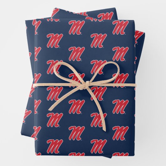 Universität Mississippi | Script M Geschenkpapier Set (Beispiel)