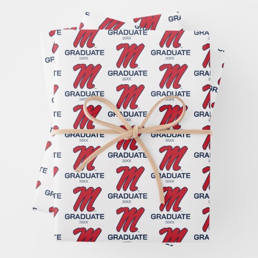 Universität Mississippi | Script M Geschenkpapier Set (Beispiel)