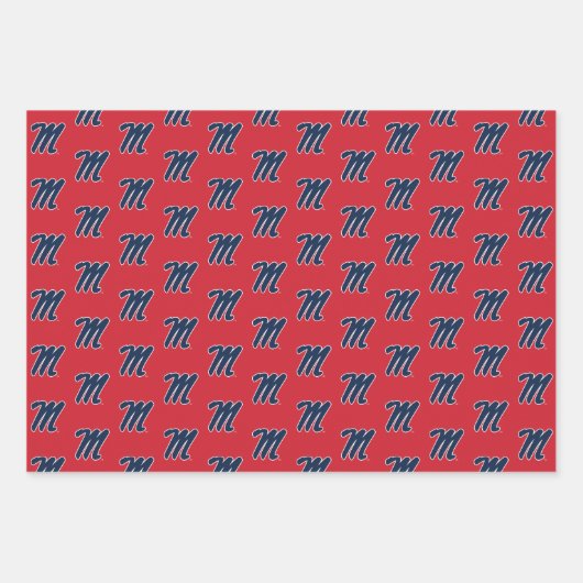 Universität Mississippi | Script M Geschenkpapier Set (Vorderseite 3)