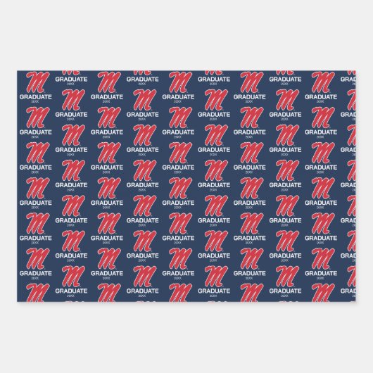 Universität Mississippi | Script M Geschenkpapier Set (Vorderseite 3)
