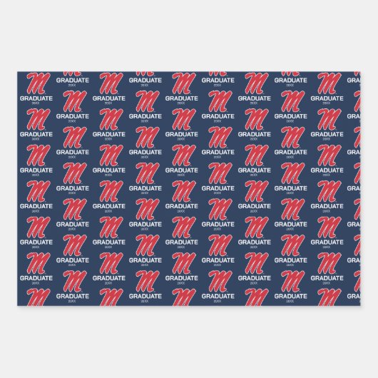 Universität Mississippi | Script M Geschenkpapier Set (Vorderseite 2)