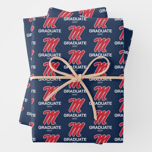 Universität Mississippi | Script M Geschenkpapier Set (Beispiel)