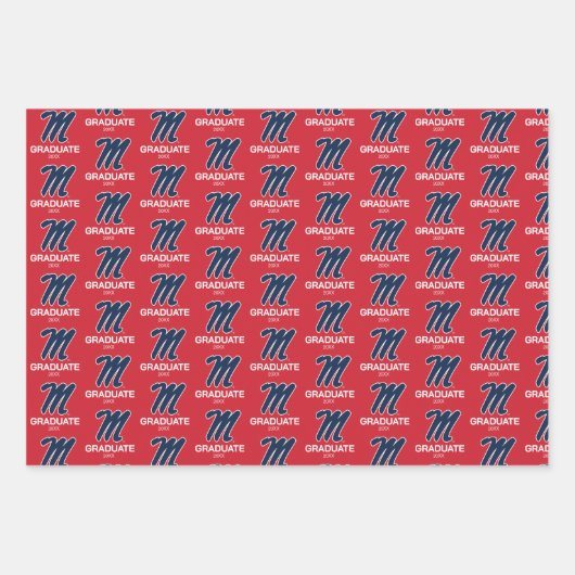 Universität Mississippi | Script M Geschenkpapier Set (Vorderseite 3)
