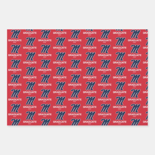Universität Mississippi | Script M Geschenkpapier Set (Vorderseite)