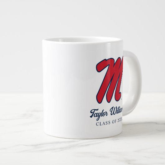 Universität Mississippi | Script M Jumbo-Tasse (Vorderseite Rechts)