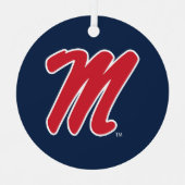 Universität Mississippi | Script M Ornament Aus Metall (Vorderseite)
