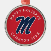 Universität Mississippi | Script M Ornament Aus Metall (Vorne)