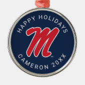 Universität Mississippi | Script M Ornament Aus Metall (Vorne)