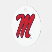 Universität Mississippi | Script M Ornament Aus Metall (Vorderseite links)