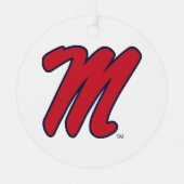 Universität Mississippi | Script M Ornament Aus Metall (Vorderseite)