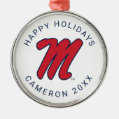 Universität Mississippi | Script M Ornament Aus Metall (Vorne)
