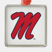 Universität Mississippi | Script M Ornament Aus Metall (Vorne)