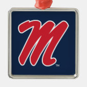 Universität Mississippi | Script M Ornament Aus Metall (Vorne)