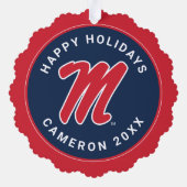 Universität Mississippi | Script M Ornament Karte (Rückseite)