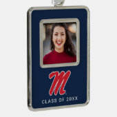 Universität Mississippi | Script M Rahmen-Ornament Silber (Rechts)