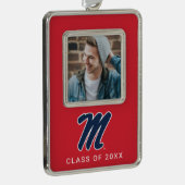 Universität Mississippi | Script M Rahmen-Ornament Silber (Rechts)