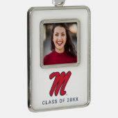 Universität Mississippi | Script M Rahmen-Ornament Silber (Rechts)