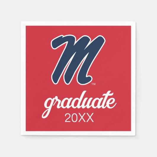 Universität Mississippi | Script M Serviette (Vorderseite)