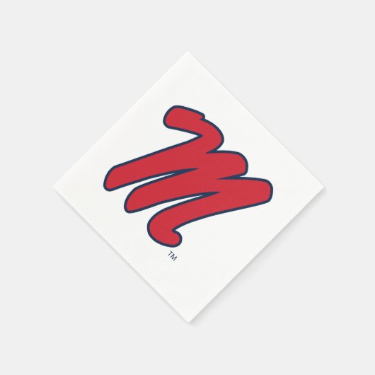 Universität Mississippi | Script M Serviette (Ecke)