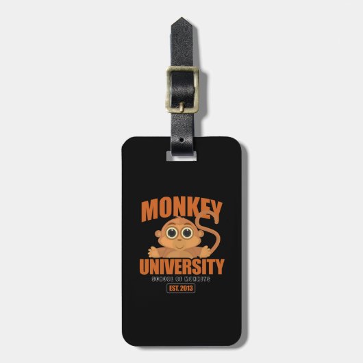 Universität Monkey Gepäckanhänger (Vorderseite vertikal)