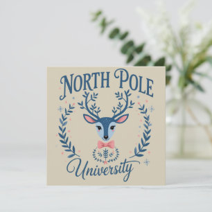 Universität Nordpol Xmas Chinoiserie Reindeer Feiertagskarte
