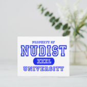 Universität Nudist Postkarte (Stehend Vorderseite)