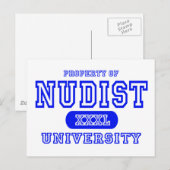 Universität Nudist Postkarte (Vorne/Hinten)