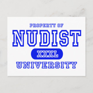 Universität Nudist Postkarte