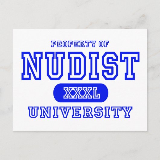 Universität Nudist Postkarte (Vorderseite)