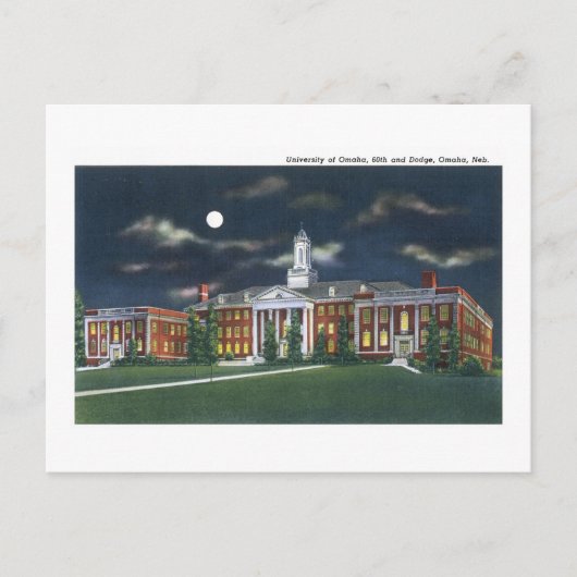 Universität Omaha, Omaha, Nebraska Postkarte (Vorderseite)