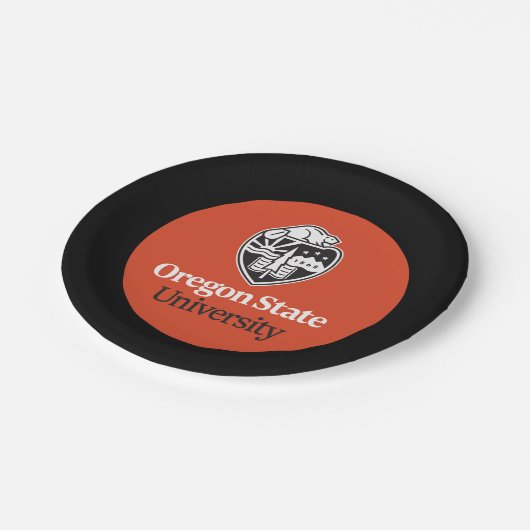 Universität Oregon Staat Pappteller (Schrägansicht)