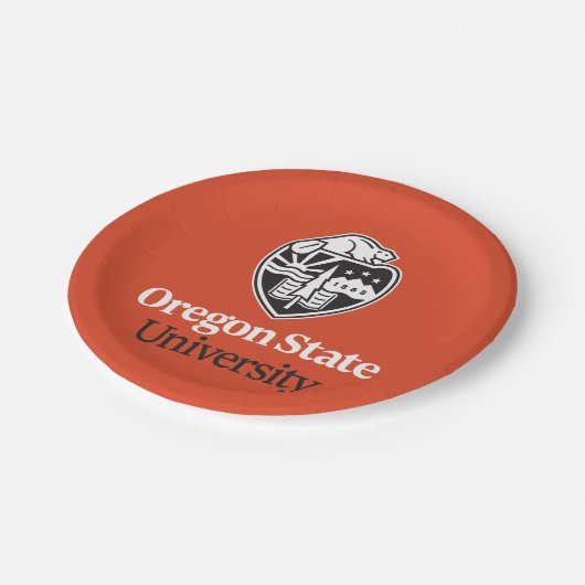 Universität Oregon Staat Pappteller (Schrägansicht)