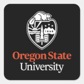 Universität Oregon Staat Quadratischer Aufkleber (Vorderseite)