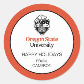 Universität Oregon Staat Runder Aufkleber (Vorderseite)