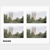 Universität Oxford Rechteckiger Aufkleber (Blatt)