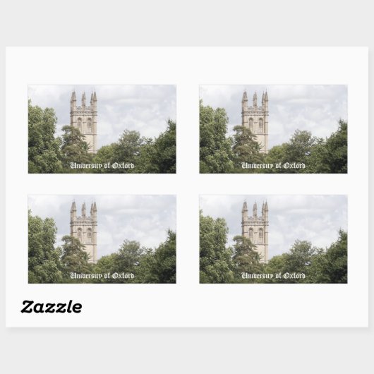 Universität Oxford Rechteckiger Aufkleber (Blatt)