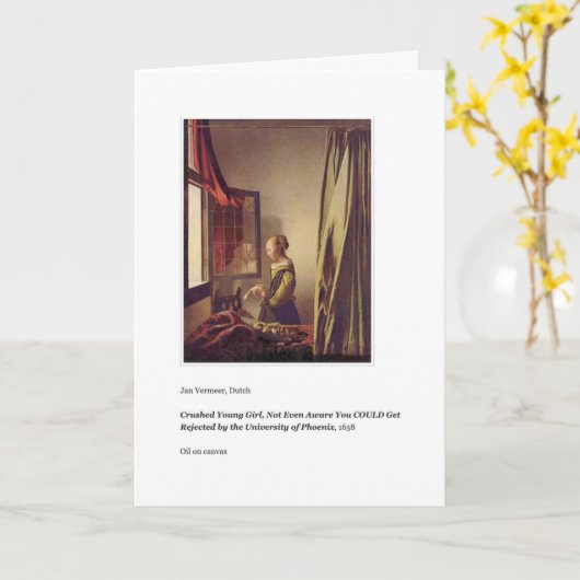 UNIVERSITÄT PHOENIX ABSCHLUSS CARD KARTE (Gelbe Blume)