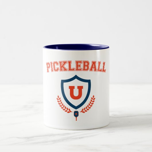 Universität Pickleball Zweifarbige Tasse (Mittel)