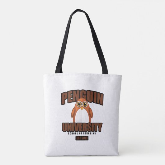Universität Pinguin - Brown Tasche (Rückseite)