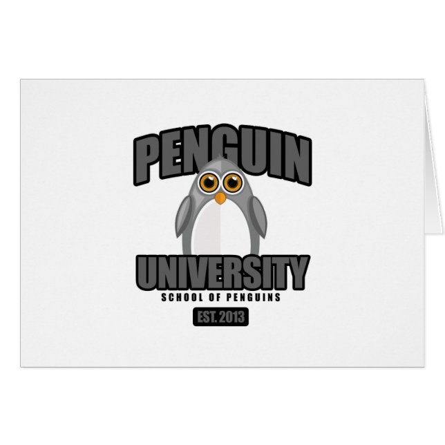 Universität Pinguin - Grau (Vorderseite (Horizontal))