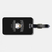 Universität Pinguin - Grau Gepäckanhänger (Rückseite horizontal)