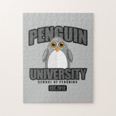 Universität Pinguin - Grau Puzzle (Vertikal)